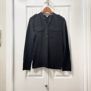 H&M Utility Popover Shirt Black – M